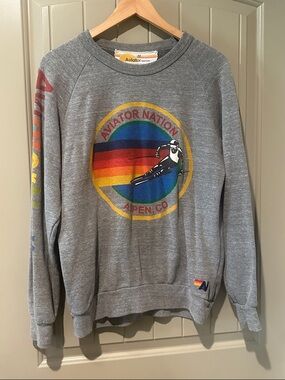 AVIATOR NATION Aspen Crewneck Sweatshirt M